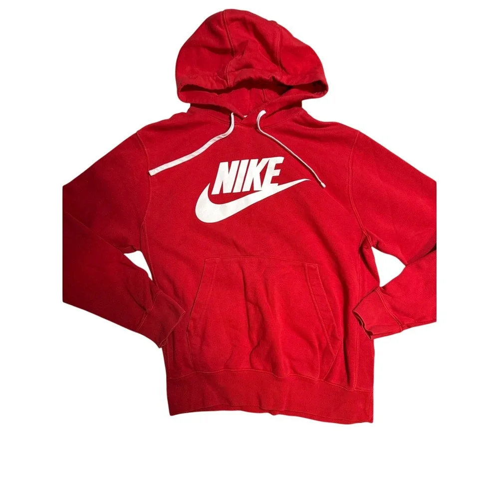 Nike Red Classic Logo Hoodie Sweatshirt Women's Size Small‎